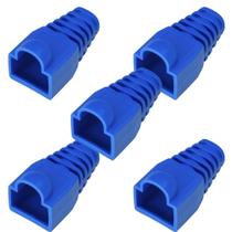 Kit 5 capa p/ plug rj45 azul