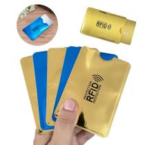 Kit 5 Capa Protetora Cartão Crédito Bancário Por Aproximação Anti Furto Rfid - GrupoShopMix
