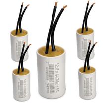 KIT 5 CAPACITOR 12uF 440V 2 FIOS METALIZADO TRIO USO GERAL EM MOTORES KIT 5 CAPACITOR 12uF 440V 2 FIOS METALIZADO TRIO USO GERAL EM MOTORES