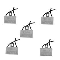 Kit 5 capacitor 2 fios quadrado 3 uf x 250/400v chapa tri