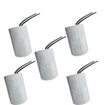Kit 5 capacitor 20x250v 2 fios metalizado tri