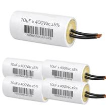 Kit 5 capacitor 30x250v 2 fios metalizado tri