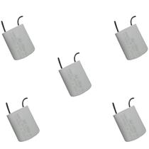 Kit 5 capacitor 40x250v 2 fios metalizado tri