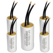 Kit 5 capacitor 5x250v 2 fios metalizado tri