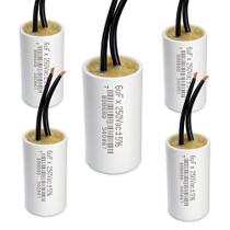Kit 5 capacitor 6x250v 2 fios metalizado tri