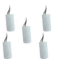 Kit 5 capacitor 7x250v 2 fios metalizado tri