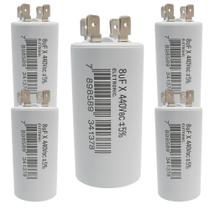 KIT 5 CAPACITOR 8uF 440V PERMANENTE METALIZADO C/ TERMINAL USO GERAL KIT 5 CAPACITOR 8uF 440V PERMANENTE METALIZADO C/ TERMINAL USO GERAL