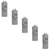 Kit 5 Capacitor Permanente 100uF 440/450Vac EPX com Terminal Duplo