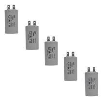 Kit 5 Capacitor Permanente 12uF 440/450Vac EPX com Terminal Duplo