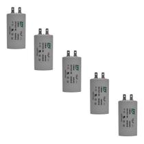 Kit 5 Capacitor Permanente 19uF 440/450Vac EPX com Terminal Duplo