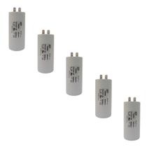 Kit 5 Capacitor Permanente 40uF 440/450Vac EPX com Terminal Duplo
