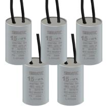 Kit 5 capacitor permanente com cabo 15,0 uf/250v