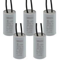 Kit 5 capacitor permanente com cabo 6 uf/250v