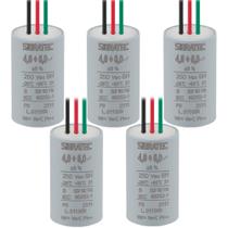 Kit 5 capacitor permanente duplo 4,0 uf+6,0 uf/250v