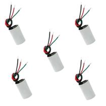 Kit 5 Capacitor Ventilador 1,3uf + 1,7ufx250v 3 Fios 220v