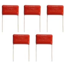 Kit 5 Capacitores Para Super Tweeter 2,2 UF 250V Pacote Nova