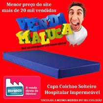 Kit 5 Capas Colchão Impermeável Solteiro Azul Hospitalar