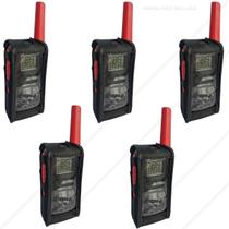 Kit 5 Capas de Couro Para Talkabout Motorola T210 Com Alça e Clip Incluso