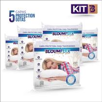 Kit 5 Capas Para Travesseiros Protéction Gotas - BloumFlex