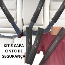 Kit 5 Capas Protetor Cinto Segurança Preta Espumada Carro Automotivo Ford 2 Dianteiras + 3 Traseiras Kit 5 Capas Protetor Cinto Segurança Preta Espumada Carro Automotivo Ford 2 Dianteiras + 3 Traseiras