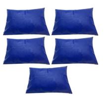 Kit 5 Capas Travesseiro 50 X 70 Hospitalar Impermeável Azul