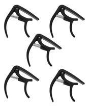 Kit 5 Capotraste Braçadeira Para Violão Aço Nylon E Guitarra