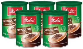kit 5 Cappuccino Solúvel Sabor Chocolate Melitta Lata 200G