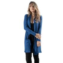 KIT 5 Cardigans Canelado Bella Fiore Manga Longa Inverno Moda Casual