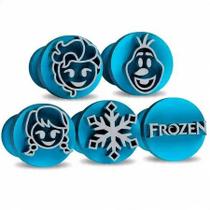 Kit 5 Carimbos para Doces FROZEN Brigadeiros Confeitaria Docinhos massas biscoito e doces biscoito