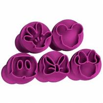 Kit 5 Carimbos para Doces Mickey e Minnie Docinhos Brigadeiros Festa Confeitaria massas biscoito