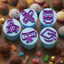 Kit 5 Carimbos Professores - Carimbos para Doces