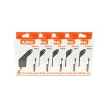 Kit 5 Carregadores de Celular Veicular V8 Lelong Espiral Automotivo V8-C 12v