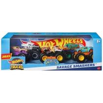 Kit 5 Carrinho Monster Truck Savage Smashers Hlt80 Kit 5 Carrinho Monster Truck Savage Smashers Hlt80