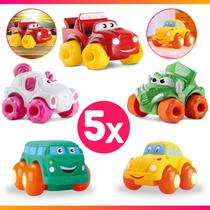Kit 5 Carrinho Soft Cars Mordedor Para Bebê Vinil Atóxico Kit 5 Carrinho Soft Cars Mordedor Para Bebê Vinil Atóxico