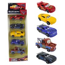 Kit 5 Carrinhos de Metal Carros McQueen 164 Fricção Coleção DieCast