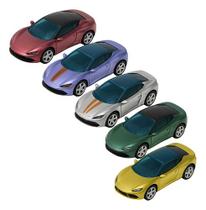 Kit 5 Carrinhos De Metal Racing Gt Velozes Hot Veículos