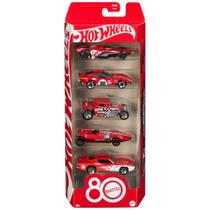 Kit 5 carrinhos edição especial aniversário de 80 anos mattel - mattel jgk08/1806 Kit 5 carrinhos edição especial aniversário de 80 anos mattel - mattel jgk08/1806