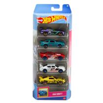 Kit 5 Carrinhos Hot Wheels Drift Pack 2023 1806 - Mattel