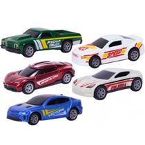 Kit 5 Carrinhos Miniatura Esportivo Die-cast Metal 1:64 CBS0624 - Castela