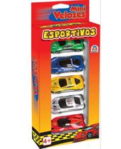 Kit 5 Carrinhos Sortidos Mini Velozes Esportivos - Braskit