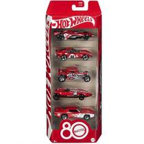 Kit 5 Carros do 80 Aniversario do HOT Wheels Mattel JGK08 Kit 5 Carros do 80 Aniversario do HOT Wheels Mattel JGK08