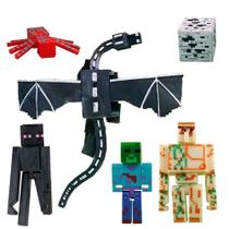 Kit 5 Cartela Minecraft Dragão 25 Bonecos + 5 Bloco Zombie Kit 5 Cartela Minecraft Dragão 25 Bonecos + 5 Bloco Zombie