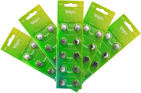 Kit 5 Cartelas Bateria Elgin Lr54 Ag10 Lr1130 1.5v Com 50 Un Kit 5 Cartelas Bateria Elgin Lr54 Ag10 Lr1130 1.5v Com 50 Un