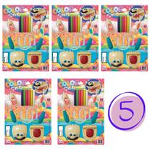 Kit 5 Cartelas De Massinhas Para Modelar Moldar Infantil 30 Cores Colorido - Pica Pau Kit 5 Cartelas De Massinhas Para Modelar Moldar Infantil 30 Cores Colorido - Pica Pau