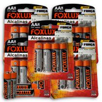 Kit 5 Cartelas de Pilha Alcalina Pequena AA Com 4 Un Foxlux Kit 5 Cartelas de Pilha Alcalina Pequena AA Com 4 Un Foxlux