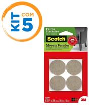 Kit 5 Cartelas Feltro Adesivo Para Móveis Pesados Cadeira Mesa 3m Scotch Kit 5 Cartelas Feltro Adesivo Para Móveis Pesados Cadeira Mesa 3m Scotch