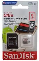 Kit 5 Cartões De Memória Micro Sd Sandisk 8gb Classe 10 Ultra Kit 5 Cartões De Memória Micro Sd Sandisk 8gb Classe 10 Ultra