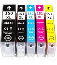 Kit 5 Cartuchos Canon Originais - Pgi 150xl + 151xl Preta + 151xl Ciano, Magenta e Amarelo