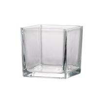 Kit 5 Castiçal Quadrado de Vidro 8cm para Velas/Decorações