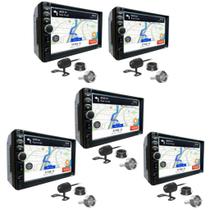 Kit 5 centrais multimidia mp5 player 7 polegadas com câmera de ré